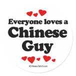 Everyone loves a Chinese guy Round Sticker
