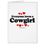 Everyone Loves a Cowgirl T-shirt Card