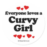 Everyone loves a Curvy girl Stickers