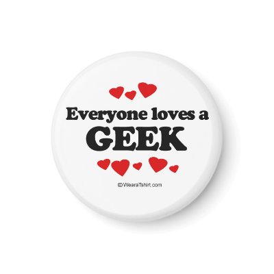 Everyone loves a geek refrigerator magnets by humortees