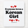 Everyone loves a Korean girl Mouse Pads