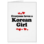 Everyone Loves a Korean Girl T-shirt Cards