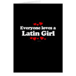 Everyone Loves a Latin GIrl T-shirt Cards