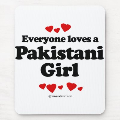 Everyone loves a Pakistani girl Mouse Mats by humortees