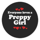 Everyone Loves a Preppy Girl T-shirt stickers