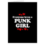 Everyone Loves a Punk Girl T-shirt Cards