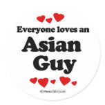 Everyone loves an Asian guy Sticker