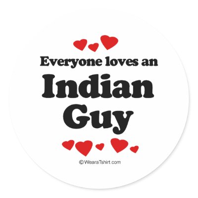Everyone Loves an Indian Guy T-shirt Stickers by loveshirts