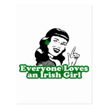 Everyone loves an irish girl postcard