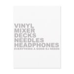 Everything A Good DJ Needs Post Cards