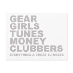 Everything A Great DJ Needs Post Card