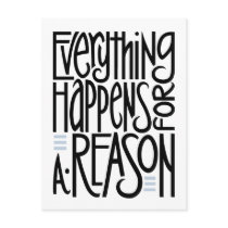 Everything Happens black Postcard