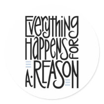Everything Happens black Sticker