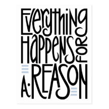 Everything Happens Postcard