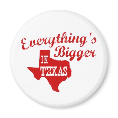 Everything's bigger in Texas Refrigerator Magnets by robby1982