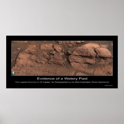 Evidence of a Watery Past on Mars Print by Space_Exploration