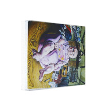 Evie Apple and the bumbo Stretched Canvas Prints