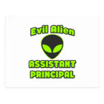 Evil Alien Assistant Principal Post Card