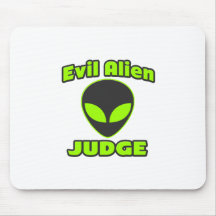 Evil Alien Judge Mouse Pads