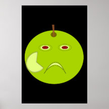 Evil Apple with Scar Halloween Poster