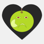 Evil Apple with Scar Halloween Stickers