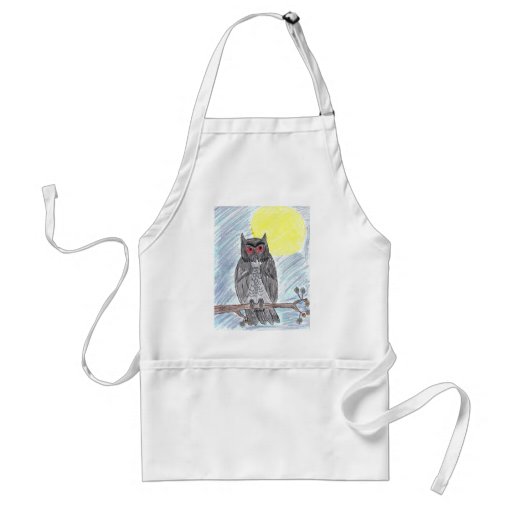 Evil Black Owl Apron