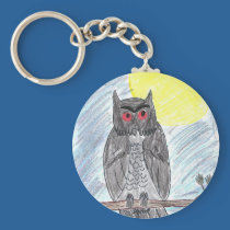 Evil Black Owl keychains