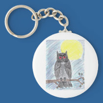 Evil Black Owl keychains