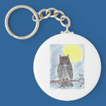 Evil Black Owl keychains