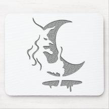 Evil Brewing Witch - Grey Spot Design Mousepad