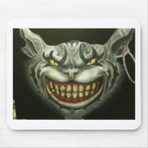 evil cat canvas mouse pads