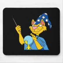 Evil Cat Witch Mouse Pads