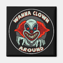 Evil Clown Biker T shirts Gifts Magnet