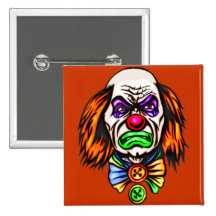 Evil Clown Face Buttons