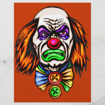Evil Clown Face Personalized Flyer