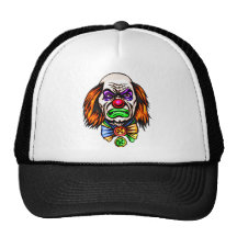 Evil Clown Face Trucker Hats