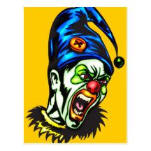 Evil Clown From Hell Postcard