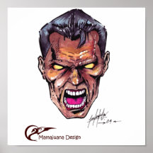 evil colour face posters