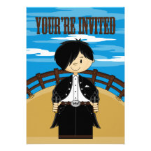 Evil Cowboy Gunslinger Party Invite