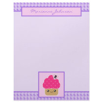 Evil Cute Cupcake Kawaii Stationery Large Customized Letterhead