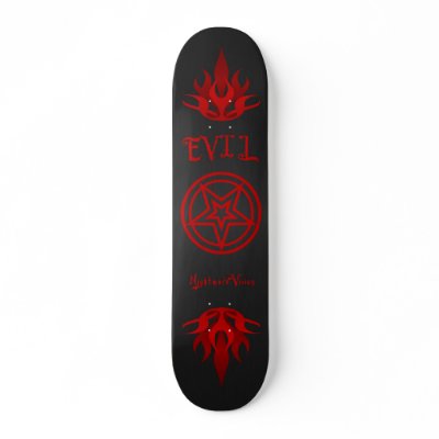Evil Deck Skateboard Deck by NightmareVision