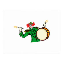 Evil Drummer Clown Postcards