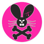 Evil Emo Bunny Crossbones Sticker