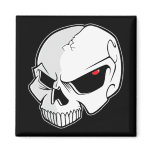 Evil Eye Skull Fridge Magnet