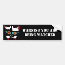 evil face 2 (2), WARNING YOU ARE BEING WATCHED Bumper Stickers