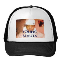 evil face of young slauta, trucker hats