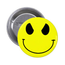 Evil Face Smiley Button