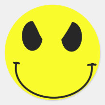 Evil face Smiley Sticker