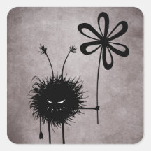 Evil Flower Bug Vintage Sticker