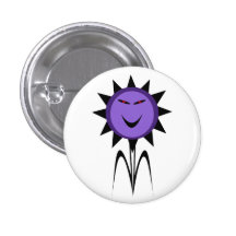 Evil Flower Kawaii Goth Halloween Button